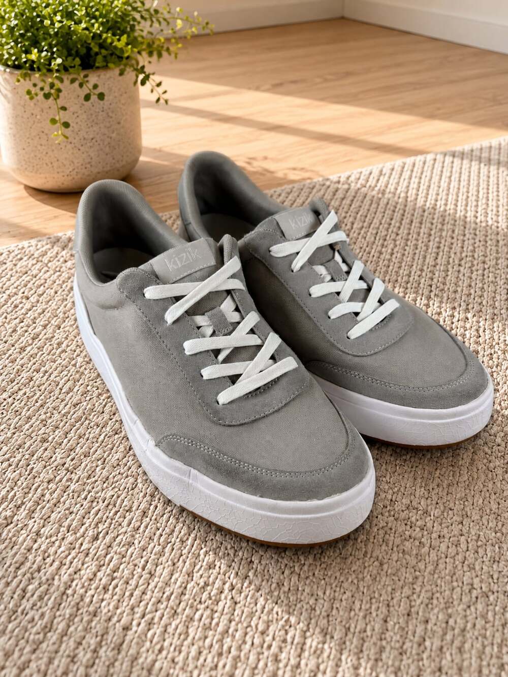 Kizik Prague Granite Hands Free Slip On Canvas Sneakers Men’s 13 Gray
